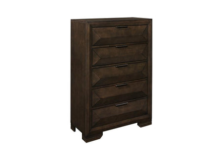 Chesky Warm Espresso 5 Piece Queen Platform Storage Bedroom Set 1753-1-9 | Homelegance