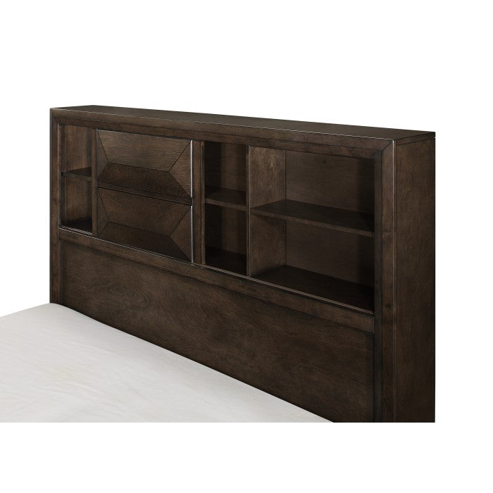 Homelegance - Chesky Warm Espresso Eastern King Platform Storage Bed - 1753K-1Ek