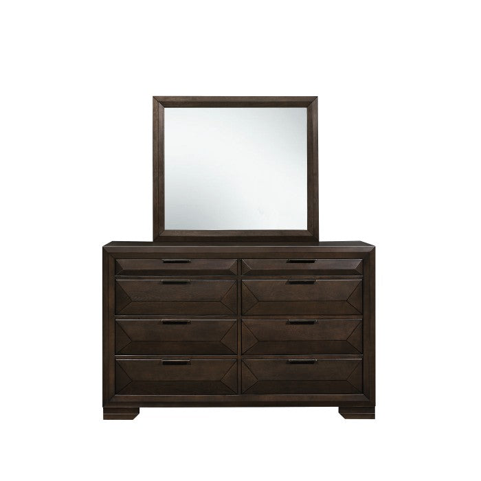 Homelegance - Chesky Warm Espresso Dresser And Mirror - 1753-5-6