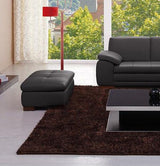 J&M Furniture - 625 Italian Leather Ottoman In Brown - 175443111-Ott-Bw