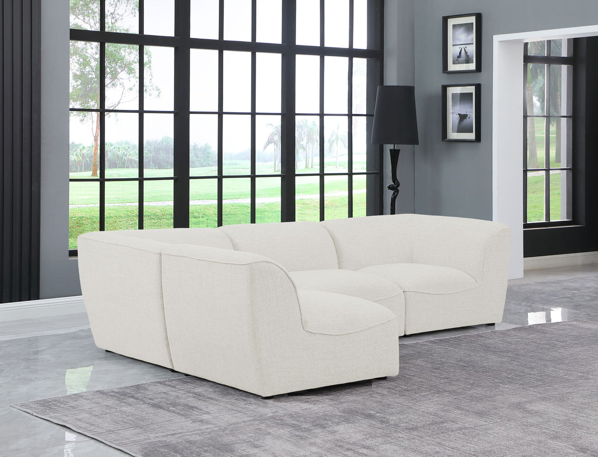 Miramar - Modular Sectional 4 Piece - Cream - Home Elegance USA