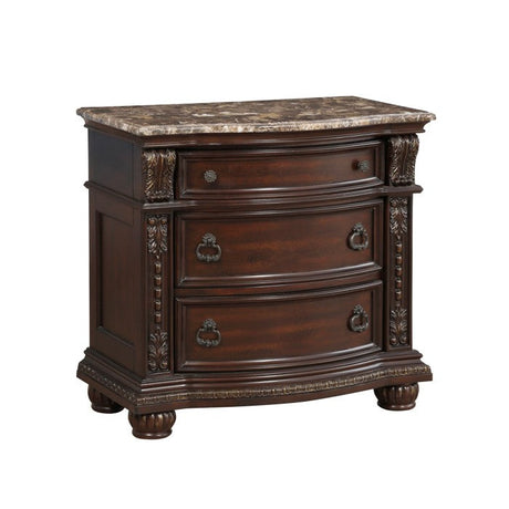 Homelegance - Cavalier Dark Cherry 5 Piece Queen Sleigh Bedroom Set - 1757-1-9
