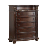 Homelegance - Cavalier Dark Cherry 6 Piece Queen Sleigh Bedroom Set - 1757-1-6