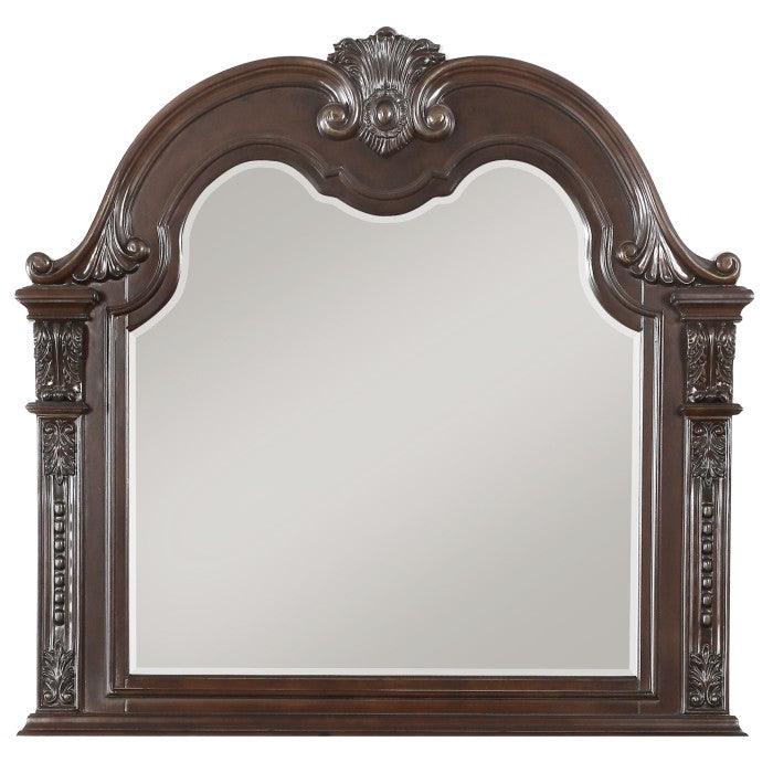 Cavalier Dark Cherry Dresser And Mirror Set 1757 - 5 - 6 | Homelegance | Home Elegance USA
