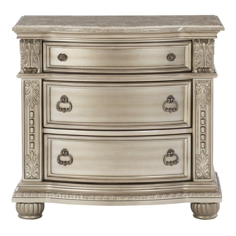 Cavalier Night Stand In Silver 1757SV-4 | Homelegance - sold by Home Elegance USA