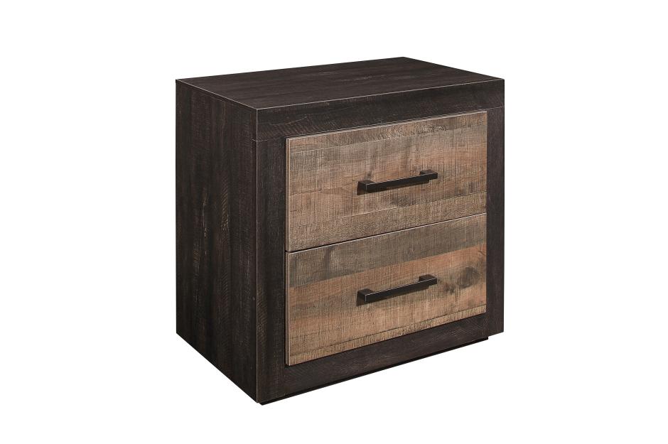 Homelegance - Miter Mahogany And Ebony 3 Piece Eastern King Platform Storage Bedroom Set - 1762K-1Ek-3
