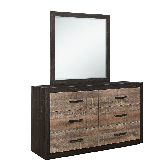 Homelegance - Miter Mahogany And Ebony 4 Piece Eastern King Platform Storage Bedroom Set - 1762K-1Ek-4