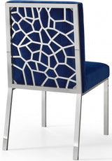 Meridian Furniture - Opal Velvet Dining Chair In Navy (Set Of 2) - 736Navy-C