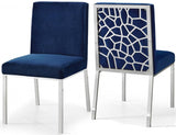 Meridian Furniture - Opal Velvet Dining Chair In Navy (Set Of 2) - 736Navy-C