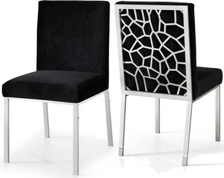 Meridian Furniture - Opal Velvet Dining Chair In Black (Set Of 2) - 736Black-C