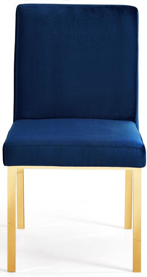 Meridian Furniture - Opal Velvet Dining Chair In Navy (Set Of 2) - 737Navy-C