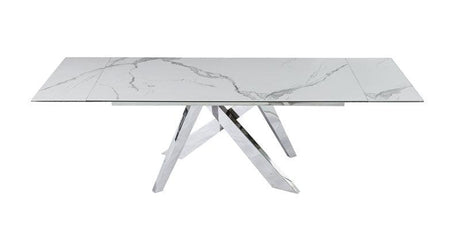 J&M Furniture - Mc Carrara Extension Dining Table In White Ceramic - 17721