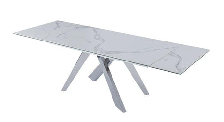 J&M Furniture - Mc Carrara Extension Dining Table In White Ceramic - 17721