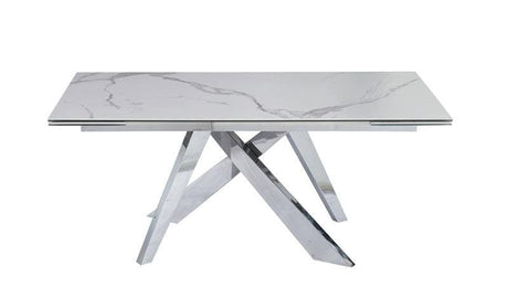 J&M Furniture - Mc Carrara Extension Dining Table In White Ceramic - 17721