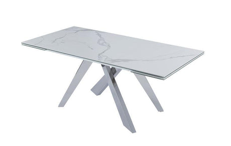 J&M Furniture - Mc Carrara Extension Dining Table In White Ceramic - 17721