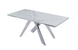 Mc Carrara Extension Dining Table In White Ceramic - 17721 | J&M
