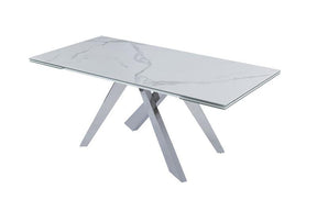 Mc Carrara Extension Dining Table In White Ceramic - 17721 | J&M