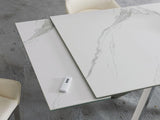 J&M Furniture - Mc Carrara Extension Dining Table In White Ceramic - 17721