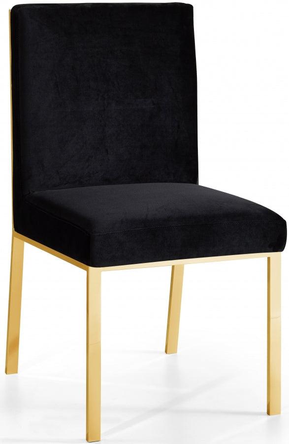 Meridian Furniture - Opal Velvet Dining Chair In Black (Set Of 2) - 737Black-C