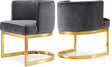 Gianna Velvet Dining Chair In Grey (Set Of 2) - 718Grey-C | Meridian