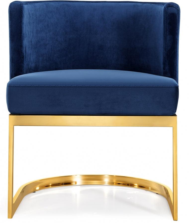 Meridian Furniture - Gianna Velvet Dining Chair In Navy (Set Of 2) - 718Navy-C