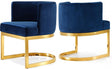 Gianna Velvet Dining Chair In Navy (Set Of 2) - 718Navy-C | Meridian
