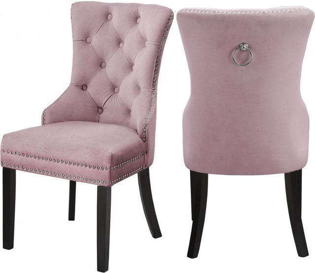 Meridian Furniture - Nikki Dining Chair In Pink (Set Of 2) - 740Pink-C