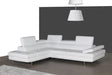 A761 Slate White Italian Leather Laf Sectional - 178551-Lhfc | J&M