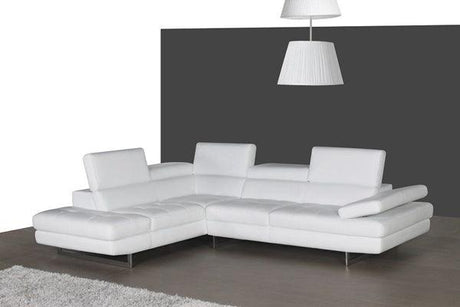 A761 Slate White Italian Leather Laf Sectional - 178551 - Lhfc | J&M | Home Elegance USA