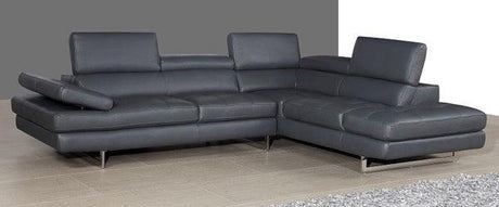 A761 Slate Grey Italian Leather Raf Sectional - 178552 - Rhfc | J&M | Home Elegance USA