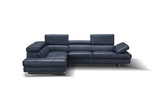 A761 Italian Leather Sectional Blue In Left Hand Facing - 178553 - Lhfc | J&M | Home Elegance USA