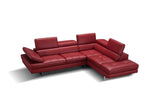 A761 Italian Leather Sectional Red In Right Hand Facing - 178554 - Rhfc | J&M | Home Elegance USA