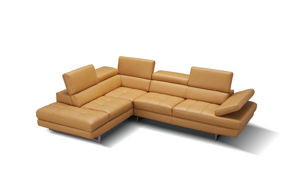 J&M Furniture - A761 Italian Leather Sectional Freesia In Left Hand Facing - 178555-Lhfc