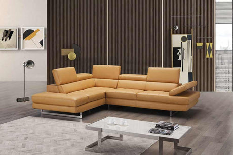 J&M Furniture - A761 Italian Leather Sectional Freesia In Left Hand Facing - 178555-Lhfc