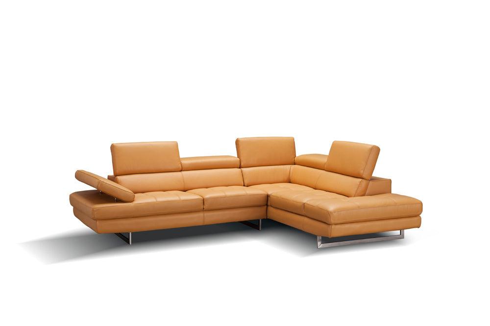 J&M Furniture - A761 Italian Leather Sectional Freesia In Right Hand Facing - 178555-Rhfc