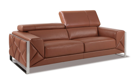 Global United Top Grain Italian Leather  Sofa - Home Elegance USA