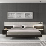 J&M Furniture - Porto Natural Light Grey Lacquer 3 Piece Eastern King Platform Bedroom Set - 17867-K-3Set
