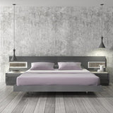 Braga Natural Grey Lacquer 4 Piece Eastern King Platform Bedroom Set - 178671 - K - 4Set | J&M | Home Elegance USA