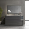 Braga Natural Grey Lacquer Dresser And Mirror - 178671-Dm | J&M