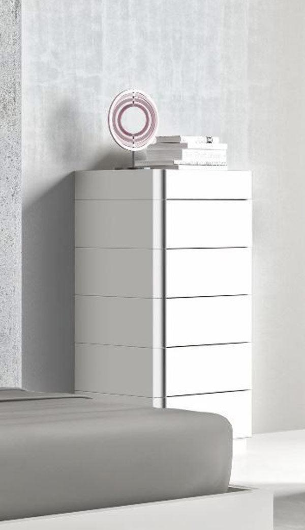 J&M Furniture - Lisbon Natural White Lacquer 4 Piece Eastern King Bedroom Set - 17817-K-4Set