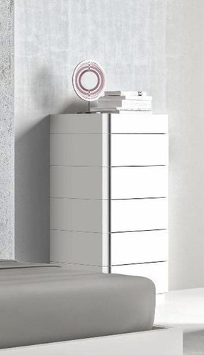 Lisbon Natural White Lacquer 6 Drawer Chest - 17871-C | J&M