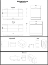 J&M Furniture - Lisbon Natural White Lacquer 3 Piece Queen Size Bedroom Set - 17871-Q-3Set