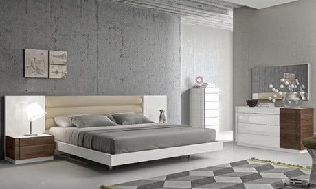 J&M Furniture - Lisbon Natural White Lacquer 3 Piece Eastern King Bedroom Set - 17817-K-3Set