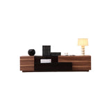 J&M Furniture - Tv Stand 015 In Walnut & Black High Gloss  - 17758