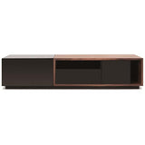 J&M Furniture - Tv Stand 047 In Black High Gloss & Walnut - 17875