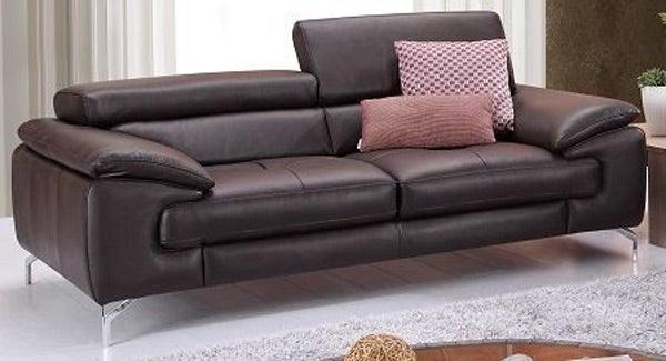 J&M Furniture - A973 Coffee Italian Leather 2 Piece Sofa Set - 179061111-Sl-2Set