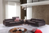 A973 Coffee Italian Leather Sofa - 179061111 - S | J&M | Home Elegance USA