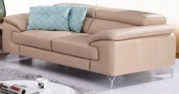 A973 Peanut Italian Leather 2 Piece Sofa Set - 179061113 - Sl - 2Set | J&M | Home Elegance USA