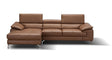 A973B Italian Leather Mini Sectional Left Facing Chaise In Caramel - 17906122-Lhfc | J&M