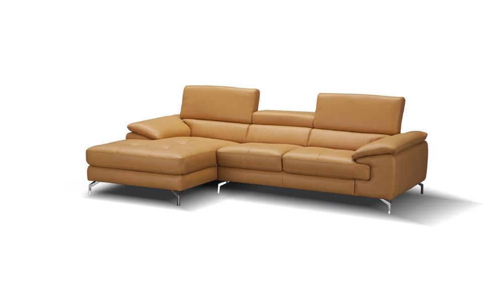 J&M Furniture - A973B Italian Leather Mini Sectional Left Facing Chaise In Freesia - 179064-Lhfc